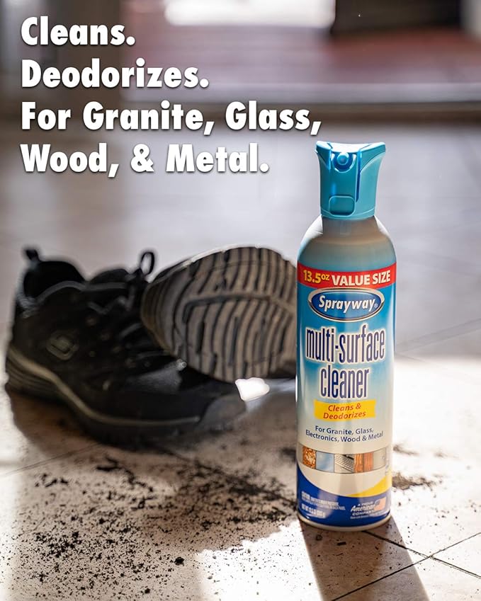 Sprayway SW007R Multi-Purpose Cleaner, Cleans & Deodorizes, for Granite, Glass, Wood, and Metal, 13.5 Oz (Pack of 2)