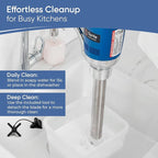 Commercial Immersion Blender, Variable Speed, Heavy Duty 500W, 4000-16000 RPM, 20inch Shaft