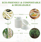 Vplus 200 Pack 12 OZ Paper Bowls, Disposable Compostable Bowls Bulk, Eco-friendly Bagasse Bowls, Heavy-duty Bowls Perfect for Milk Cereals, Snacks, Salads