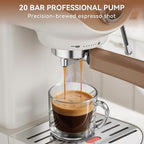 XIXUBX Espresso Machine, 20 Bar Pump Temperature Control, Compact Espresso Maker with Steam Milk Frother, Professional Coffee Makers for Home, Cappuccino Latte Machine, Gifts for Coffee Lover