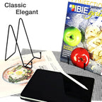 7 Pack 8 Inch Large Plate Stands for Display, Metal Black Plate Holder Display Stand, Picture Frame Stands for Book, Photo Easel, Decorative Plates