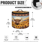 Sunflower Electric Pressure Cooker Storage Bag Anti Splash Oil-proof Highland Cow Electric Pressure Cooker Insulation Bag Enclosed Bottom Aztec
