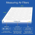 Nordic Pure 20x20x1 (19 1/2 x 19 1/2 x 3/4) Pleated MERV 14 Air Filters 12 Pack