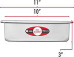 Fat Daddio's PSQ-10103 Anodized Aluminum Square Cake Pan, 10 x 3 Inch