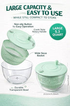 Salad Spinner 7‑Piece Multifunction Set – Lettuce Spinner, Vegetable Washer, Salad Chopper, Slicer, Shredder & Grater – Salad Bowl with Lid & All‑in‑One Kitchen Gadget for Easy Prep