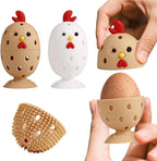 wonlex 4PCS Egg Cleaners Multipurpose Fruit and Vegetable Rotating Scrubber Tool for Fresh Eggs, Reusable Chicken Duck Egg Washer Brusher (White+Bronze)
