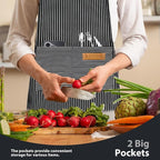 VALOME 2 Pack Kitchen Aprons, Apron for Cooking with 2 Pockets, Unisex Adjustable Neck Strap Chef Aprons for Men Women
