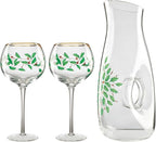 Lenox Holiday Drinkware, Glassware, Decanter & Wine Glass Set, 3-Piece