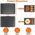 Half Size Griddle Insert for Blaze 3, 4 and 5 Burner Grills Reversible Cast Iron Griddle Plate for Summerset Sizzler 32", 40" and AOG 24'' T Series Flat Top Griddle for RCS 32" Grills