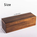 Acacia Wooden Tea Bag Organizers, Tea packet Storage Boxes, Tea Caddy for Tea Bags Chest, Teabag Holder Containers, Teabox Station Display, Organizador De Tes Caja Para Te, 4 Compartments