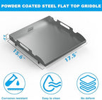 Flat Top Griddle for Blackstone 17 Inch Griddle Powder Coated Steel Coated Steel Gill Pan Replacement Parts with Rear Grease System for Blackstone 1819 1832 1814 1650 1945