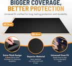 Oven Liners for Bottom of Oven - 3 Pack Large Heavy Duty Mats, 16.25”x23” Non-Stick Reusable Liner for Electric, Gas, Toasters, Grills - BPA & PFOA Free Kitchen Accessory to Keep It Clean (Black)