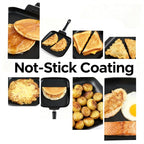 Nonstick Square Griddle Pan for Pancakes Eggs Bacon, 11 inch Family Breakfast Griddle. Aluminum Flat Top Griddle Pan for Gas Electric Stove, Even Heat Distribution Warp-Proof Easy Clean