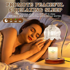 White Clear Candle Warmer Lamp with Timer Dimmer, Flower Candle lamp Warmer, 2 Bulbs, Wax Melter Warmer for Jar Scented Candles, Christmas Birthday Gifts Ideas for Women Mom