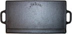 Jim Beam Pre Seasoned Heavy Duty Construction Double Sided Cast Iron Griddle Pan with Superior Heat Retention, 20"x1"x9", Black (JB0168)