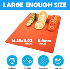 Goodluck 10 Pieces Flexible Cutting Boards, BPA Free Plastic Cutting Boards for Kitchen, Non Slip Cutting Mat for Meat and Vegetables