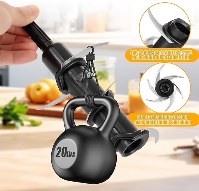 Blender 6 Blade Replacement Parts for Ninja 72 OZ Pitcher, Blender Accessories Compatible with Kitchen System 1100W 1200W 1500W Pitcher BL500C BL660C BL642 BL700C BL780 NJ600RC NJ602CO NC600CCO