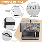 Beach Starfish Shell Print Toaster Oven Scratch-resistant Cover, Heat-resistant Small Appliance Cover for Kitchen Counter with Storage Pockets (Medium-16.1 * 19.71 * 10 inches)