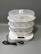 Barivento Electric Food Steamers, Electric Vegetable Steamer with 3-Tier Stackable Trays, Food-Grade Food Steamer for Cooking