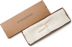 D'Moksha Homes Linen Placemats Set of 4 - Classic Hemstitch Ivory Placemats 14 x 19 Inch - 100% Pure Linen Table Mats for Valentines, Holiday, New Year - Handcrafted and Machine Washable
