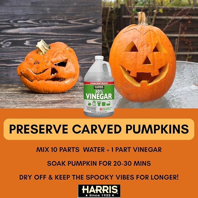 Harris Multi-Purpose White Vinegar Household Surface Cleaner, Orange Scent, 128oz, Easy Pour Funnel Included