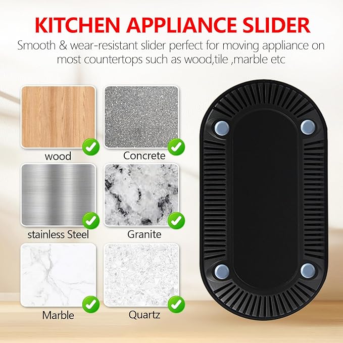 12Pcs Appliance Sliders for Kitchen Appliances, Appliance Slider, Small Appliance Slider for Most Countertop,Self Adhesive Home Finds Caster Wheels Rollers