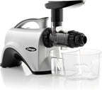 Omega NC800HDS Cold Press Juicer Machine, Vegetable and Fruit Juice Extractor and Nutrition System, Dual-Stage Slow Masticating Juicer, 150 W, Manual, Silver