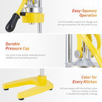 CO-Z Manual Citrus Juicer - Professional Orange, Lemon, Lime & Pom Juice Extractor, Easy to Clean, Yellow