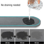 Sponge Holder for Kitchen Sink with High Brush Holder, [Stay-Dry Anywhere & No Drainage Needed] Rustproof Stainless Steel Kitchen Sink Caddy Organizer with Water Absorbing Stone Tray, Black
