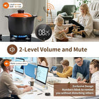 VOCOO Digital Kitchen Timer - Magnetic Countdown Countup Timer with Large LED Display Volume Adjustable, Easy for Cooking and for Seniors and Kids to Use