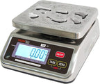 VisionTechShop TVS Portion Control Stainless Steel Washdown Scale, Lb/Oz/Kg/g Switchable, Low Profile Design, 60lb Capacity, 0.01lb Readability, Single Display, NTEP Legal for Trade, NSF Certified