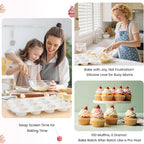 Silicone Muffin Pans for Baking 2 Pack, 2.8 Inch with Metal Reinforced Frame, Regular Size Nonstick Silicone Cupcake Pan 12 Cups for Baking Homemade Muffins, Cupcakes, Dishwasher Safe BPA Free