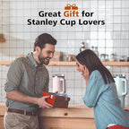 Water Bottle Organizer for Stanley 40 oz, Rotating Stanley Cup Organizer Holder, Tumbler Organizer Holder, Stanley Cup Accessories, Easy to Install, Vintage Brown（Patented Product）