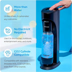 Drinkmate OmniFizz Sparkling Water Maker & Soda Streaming Machine | Carbonates Any Drink | BPA-Free Bottle | No Batteries or Electricity Required | CO2 Not Included (Matte Black)