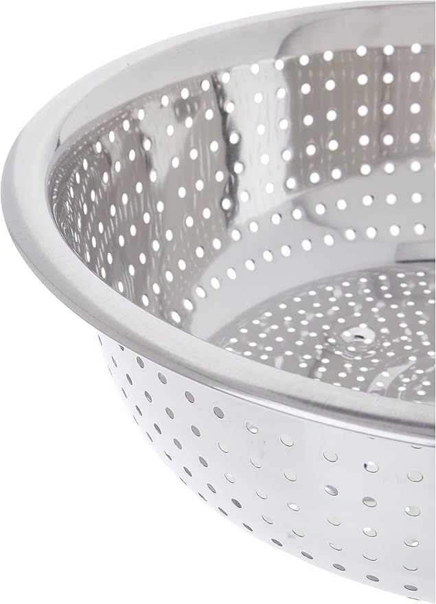 Winco Chinese Colander with 2.5 mm Holes, 11-Inch, Stainless Steel, Medium