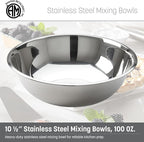American METALCRAFT, Inc. SSB400 Stainless Steel Mixing Bowl, 10.5' Diameter, Silver, 4-Quart