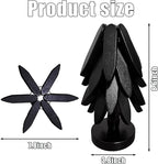 Wooden Trivets for Hot Dishes, Tree Shape Trivet Set, 4 Walnut Wood + 1 Stand stored Like a Christmas Tree,Foldable Kitchen Wooden Trivet,for Hot Dishes、Pot、Bowl、Teapot、Hot Pot Holder (Black)
