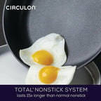 Circulon Symmetry Hard Anodized Nonstick Induction Frying Pan Twin Pack, 10-Inch and 12-Inch, Pan Sets for Cooking Nonstick, Black