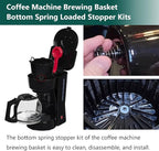 Coffee Machine Brewing Basket Bottom Spring Loaded Stopper Kits for Coffee Makers Brew Basket, Replacement for Mr. Coffee Hamilton Coffee Machine Accessory 990117900 990237500