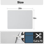 Ecotrim - Dish Drying Mat for Kitchen Counter | Coffee Bar Mat for Countertops | Heat Resistant Drainer Mat with Non-slip Rubber Backed | Hide Stain Kitchen Absorbent Draining Mat | Light Grey 16"x20"
