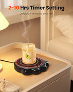 Gaiatop Mug Warmer, 50W Cute Cat Paw Cup Warmers, 3 Temp Settings, 2-10H Auto Shut Off, Coffee Accessories Keep Beverage Hot for Desk and Home, Heated Plate Stocking Stuffers for Tea Candle Black
