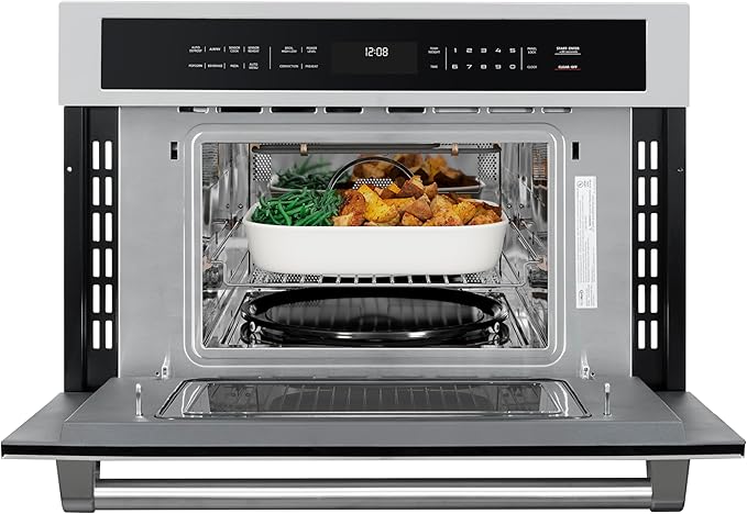 KoolMore 30 in. Built-in Microwave with Convection Oven and Air Fryer, 1000W Power with 10 Levels, UL Listed and 1.6 cu. ft. Capacity in Stainless-Steel (KM-CWO30-SS)