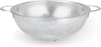 Gulex Colander Stainless Steel 3-Quart, Metal Strainer with Base, Strainer for Kitchen Food, Dishwasher Safe