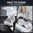 5-Tier Stainless Steel Steamer, 28cm Stackable Steamer with Clear Visible Lid, Large Capacity Cookware Steaming Pots for Bread, Dumplings, Vegetables