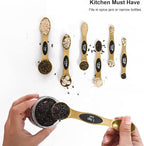 Magnetic Measuring Spoons Set Stainless Steel with Leveler, Stackable Metal Tablespoon Measure Spoon for Baking, Measuring Cups and Spoon Set Kitchen Gadgets Apartment Essentials Fits in Spice Jars