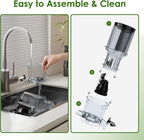 Cold Press Juicer, Touchscreen Juicer Machines with Wide Feed Chute, Stainless Steel Masticating Juicers Easy to Clean, Ergonomic Operational Panel Design, High Juice Yield, Steel