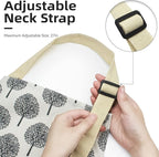NLUS 2 Pack Waterproof Cooking Aprons, Adjustable Bib Soft Chef Apron with 2 Pockets for Men Women (Gray Stripe/Gray Trees)