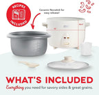 Dash Family Sized Rice Cooker - Large-Capacity Rice Cooker - Features Ceramic, Nonstick Surface & Keep Warm Function - Great for Convenient Meal Prep & Family Meals - 20-Cup Capacity