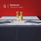 Gee Di Moda Rectangle Tablecloth - 60 x 102 Inch Charcoal Table Cloth for 6 Foot Rectangle Tables - Heavy Duty Washable Fabric - for Holiday Party, Dinner, Weddings, Baby Shower & Events