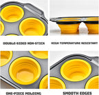 Pop Over Baking Pans Pop Over Pan Popover Pans Nonstick 6, Professional Grade for Bakery Kitchen Oven